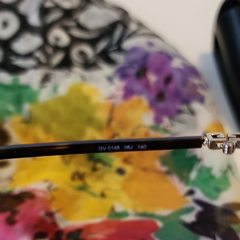 Givenchy Black Round Glasses with Silver Accents - Picture 6 of 9